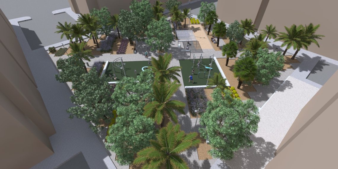 La Malva-rosa remodela el jardín de la plaza Cronista Momblanch