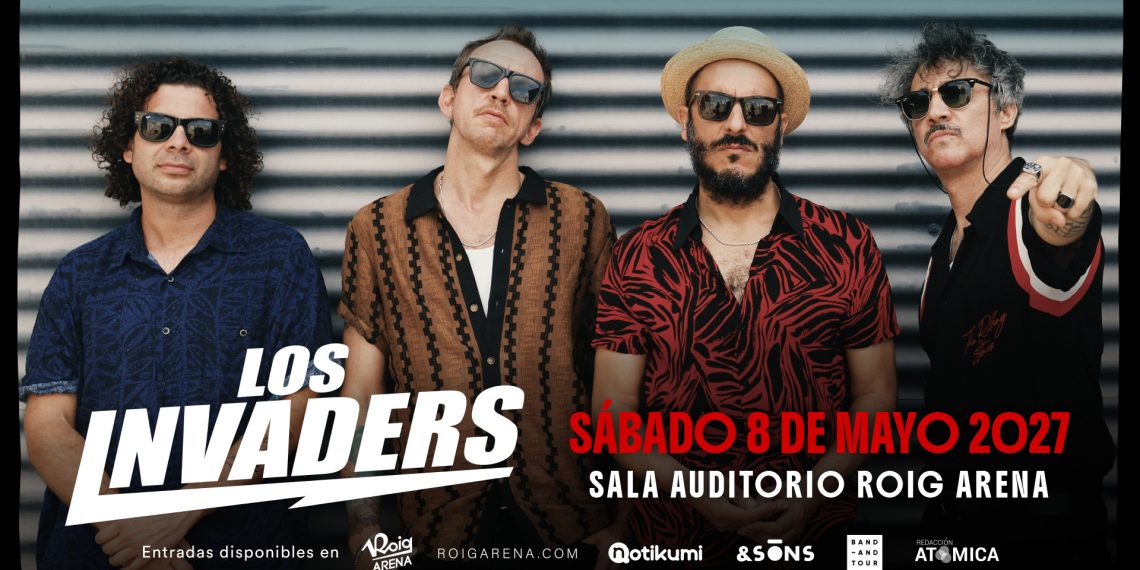 Los Invaders actuarán el 8 de mayo en la sala Auditorio Roig Arena