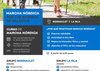 La marcha nórdica conquista nuevos barrios de Valencia con el impulso de las asociaciones vecinales