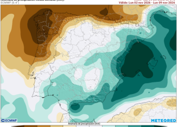 Un bloqueo atmosférico podría cambiar el tiempo en España a partir del 1 de noviembre