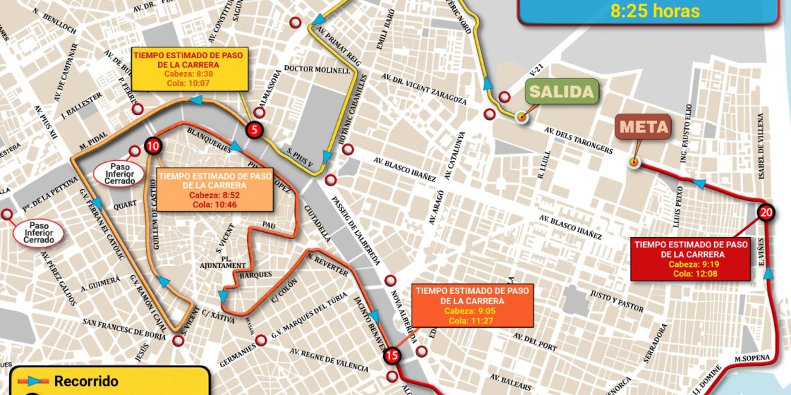 Valencia activa un dispositivo especial de tráfico y seguridad por el Medio Maratón de este domingo